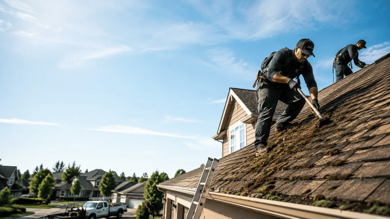 Roof Moss Removal in Cambria, IL near me